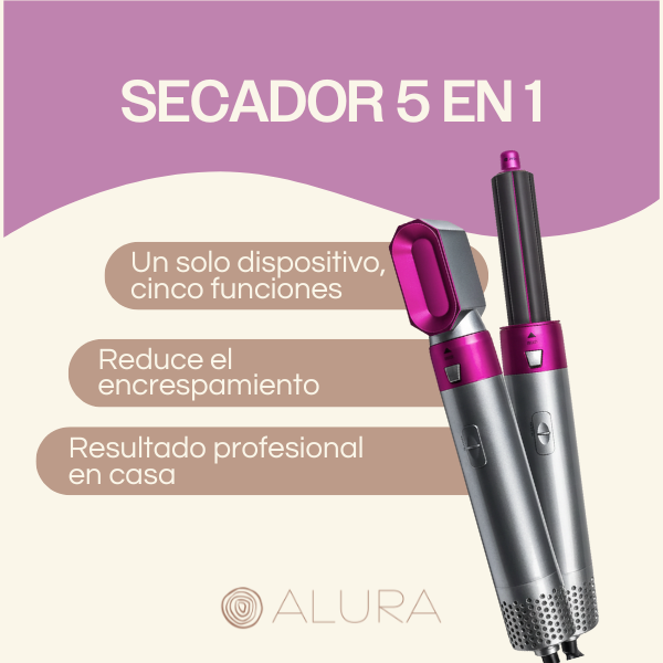 Secador y Moldeador 5 en 1